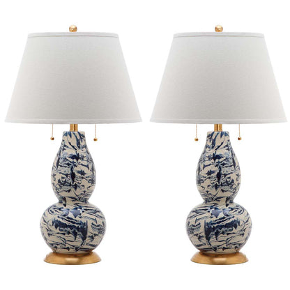 Color Swirls 28 Inch H Glass Table Lamp (Set of 2) | Safavieh - LIT4159
