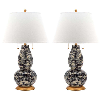Color Swirls 28 Inch H Glass Table Lamp (Set of 2) | Safavieh - LIT4159