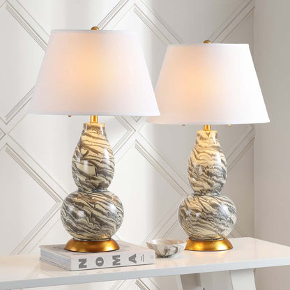 Color Swirls 28 Inch H Glass Table Lamp (Set of 2) | Safavieh - LIT4159