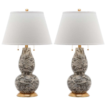 Color Swirls 28 Inch H Glass Table Lamp (Set of 2) | Safavieh - LIT4159