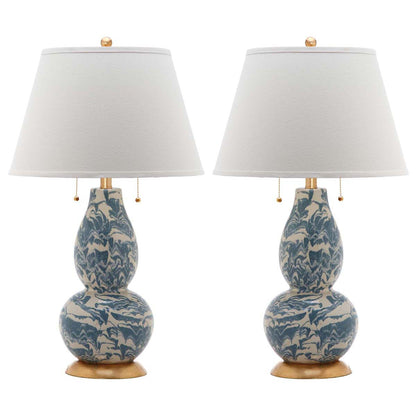 Color Swirls 28 Inch H Glass Table Lamp (Set of 2) | Safavieh - LIT4159