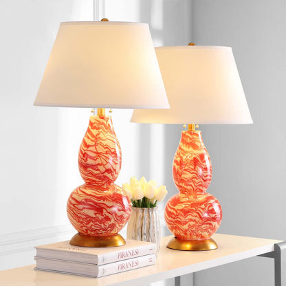 Color Swirls 28 Inch H Glass Table Lamp (Set of 2) | Safavieh - LIT4159