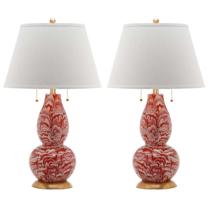 Color Swirls 28 Inch H Glass Table Lamp (Set of 2) | Safavieh - LIT4159